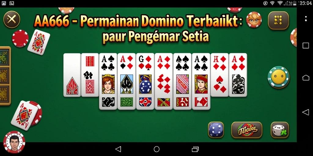 Tampilan menarik dari gameplay AA666 saat bermain Domino.
