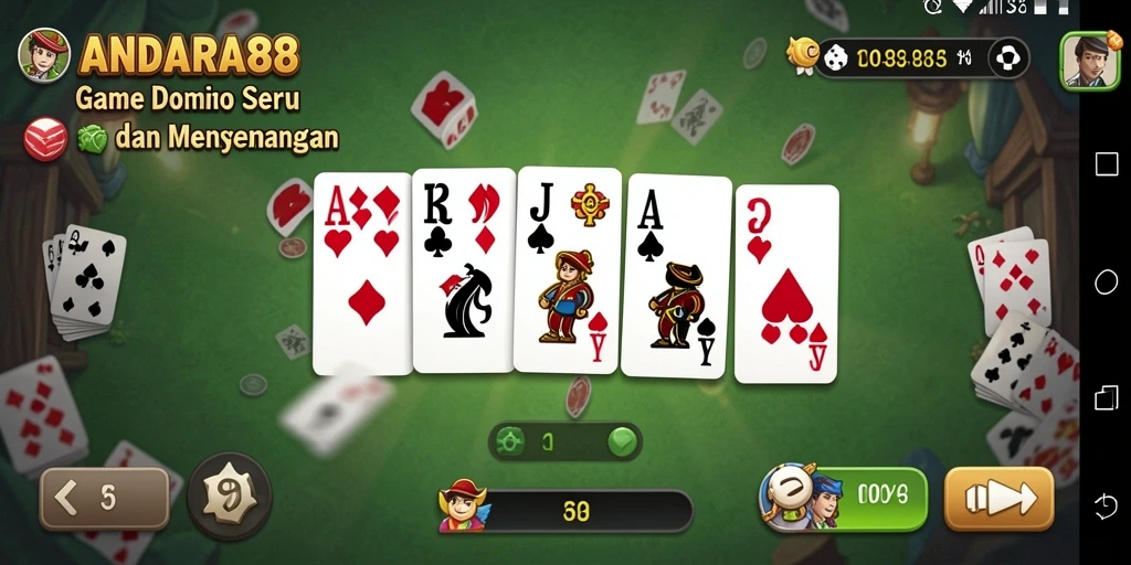 Screenshot gameplay ANDARA88 yang menampilkan serunya bermain Domino.