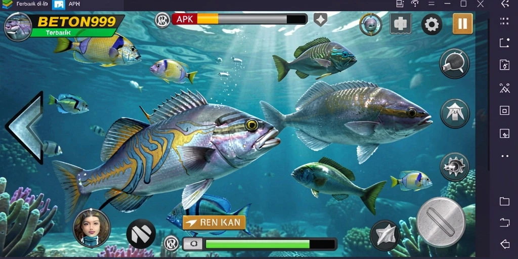 Tangkapan layar gameplay BETON999 yang penuh aksi Tembak Ikan.
