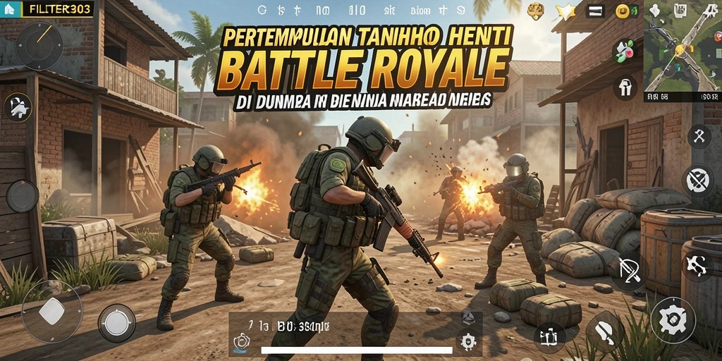 Screenshot menampilkan aksi pertempuran seru di FILTER303.