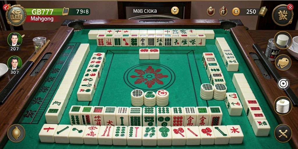 Tampilan gameplay seru dari permainan Mahjong GB777.