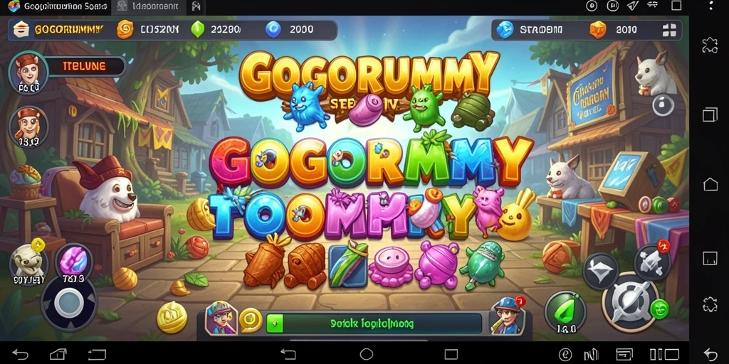 Tangkapan layar utama dari gameplay GOGORUMMY yang menarik dan strategis.