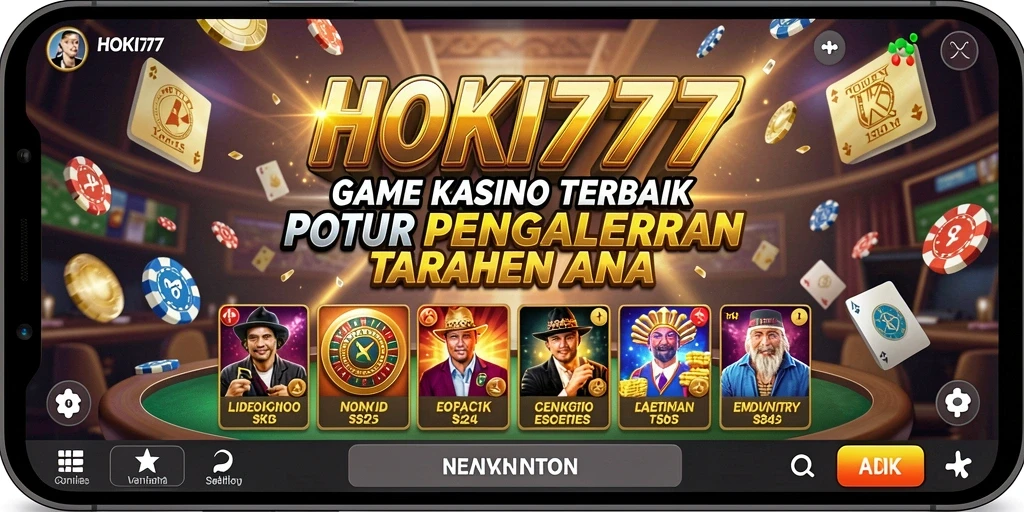 Tampilan menarik HOKI777 saat permainan Kasino berlangsung.