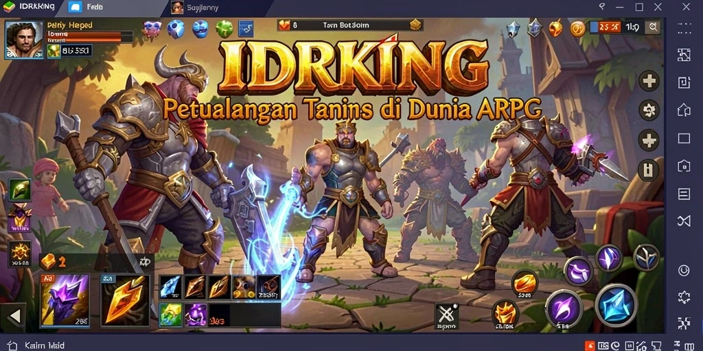 Screenshot IDRKING menampilkan aksi seru dan grafis menakjubkan dalam gameplay ARPG.