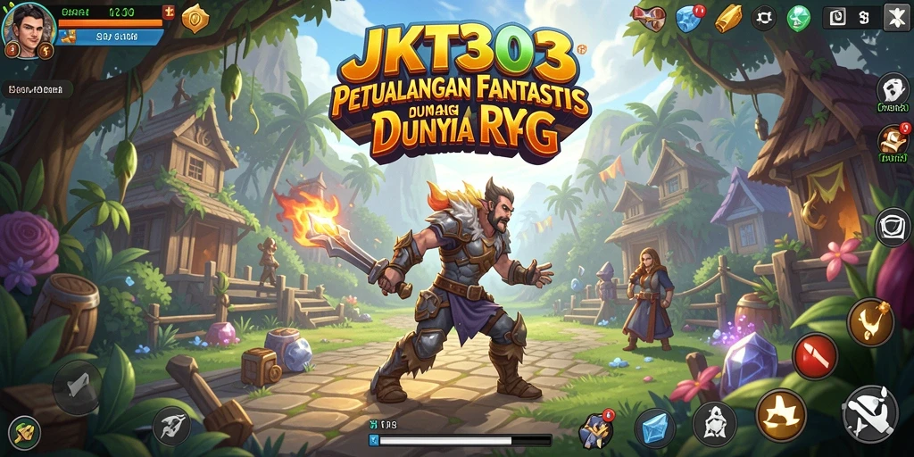 Tangkapan layar utama JKT303 menampilkan aksi RPG yang mendebarkan.