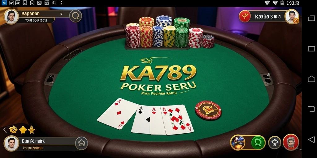 Screenshot gameplay KA789 yang menunjukkan aksi seru permainan Poker.