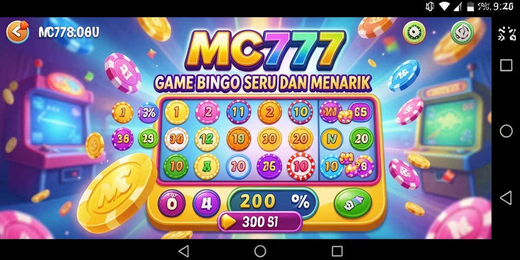 Tampilan gameplay Bingo yang menyenangkan dan penuh warna di MC777.