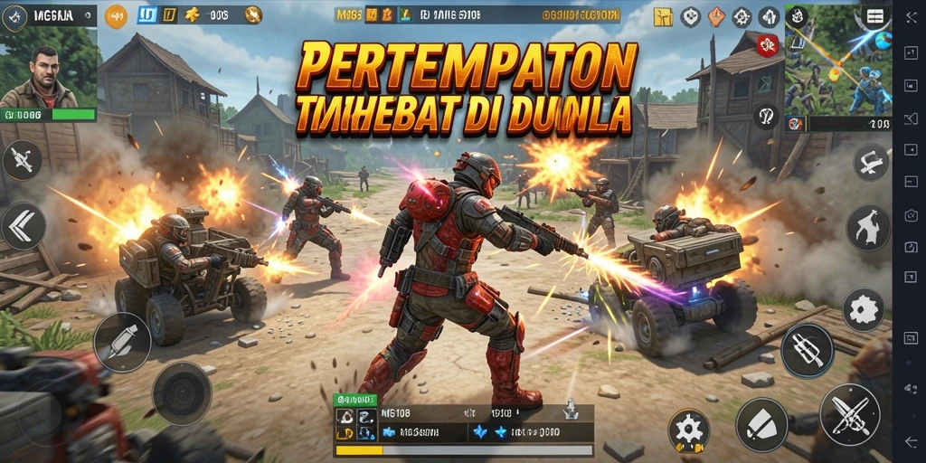 Gameplay mendebarkan di MG108 Battle Royale.