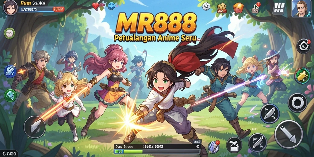 Gameplay seru di MR888 dengan karakter anime yang menarik.