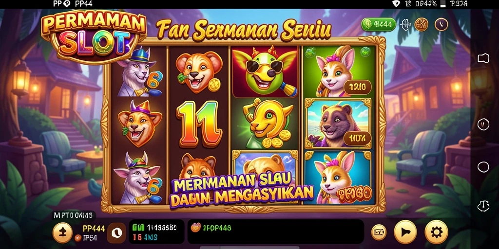Gameplay PP444 dengan tampilan mesin Slot yang menarik.