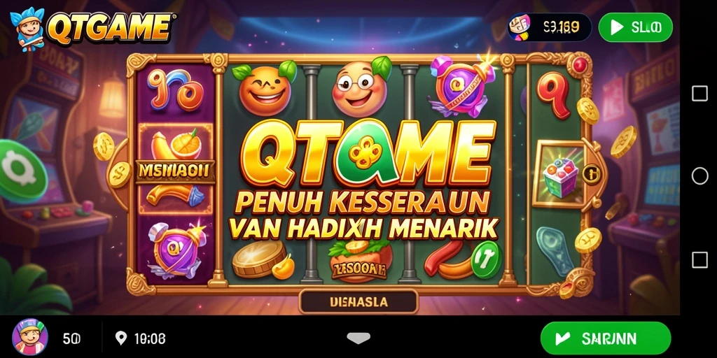 Screenshot menampilkan gameplay slot menarik di QTGAME.