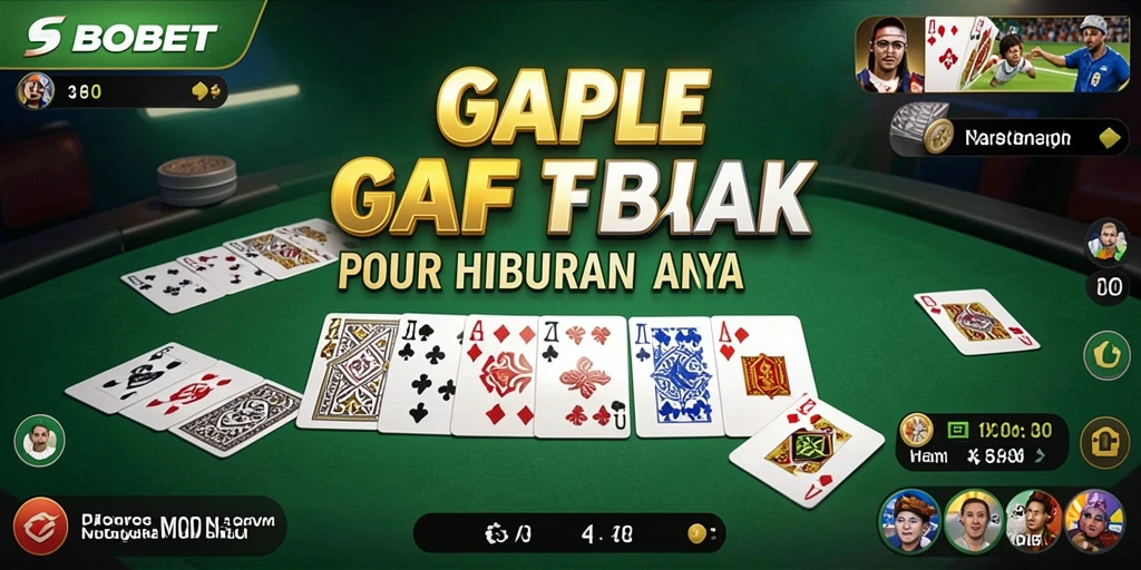 Screenshot gameplay Gaple menunjukkan suasana permainan yang seru dan kompetitif.
