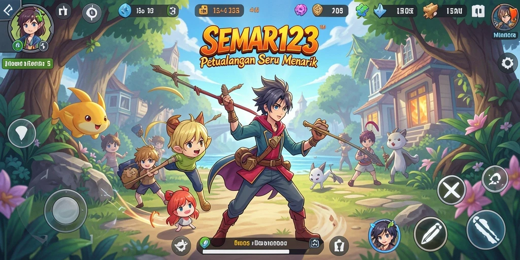 Tampilan gameplay SEMAR123 yang memukau dengan karakter anime.