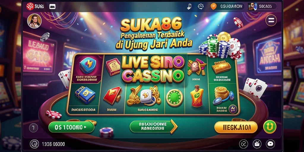 Tampilan gameplay Live Casino SUKA86 yang mendebarkan dan interaktif.