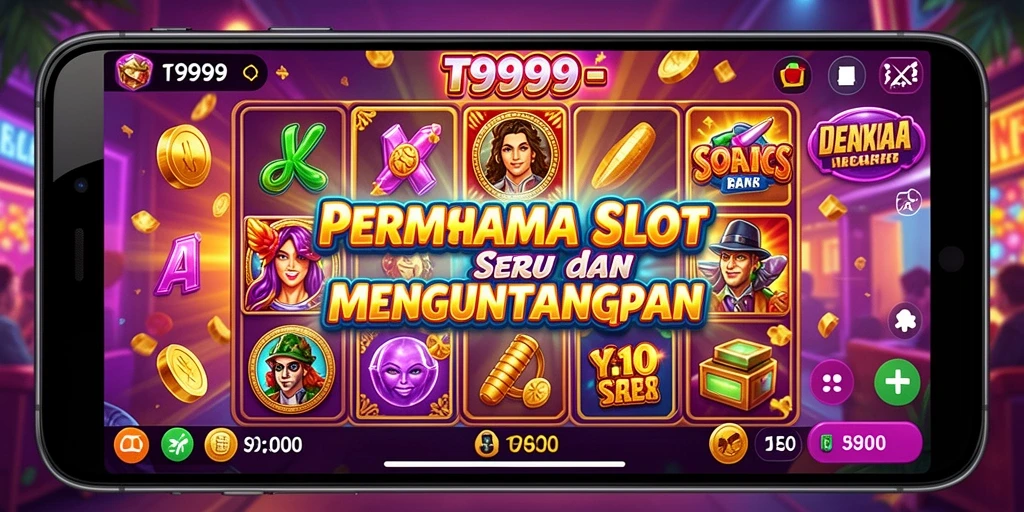 Tampilan gameplay menarik dari T9999 dengan berbagai tema Slot.