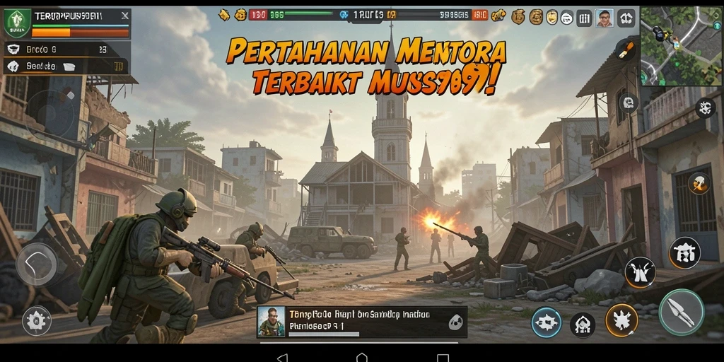Tampilan gameplay menara pertahanan yang mendebarkan di TEMPUR99.