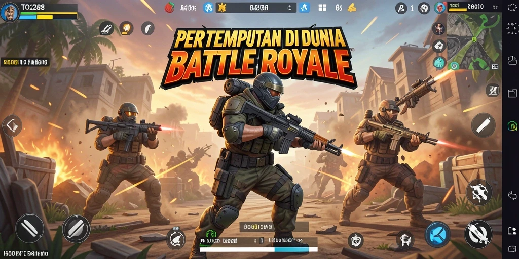 Tampilan seru dan intens dari gameplay Battle Royale TO288.