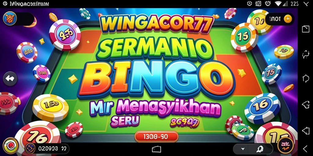 Tampilan gameplay <strong>WINGACOR77</strong> yang seru dengan suasana bingo.