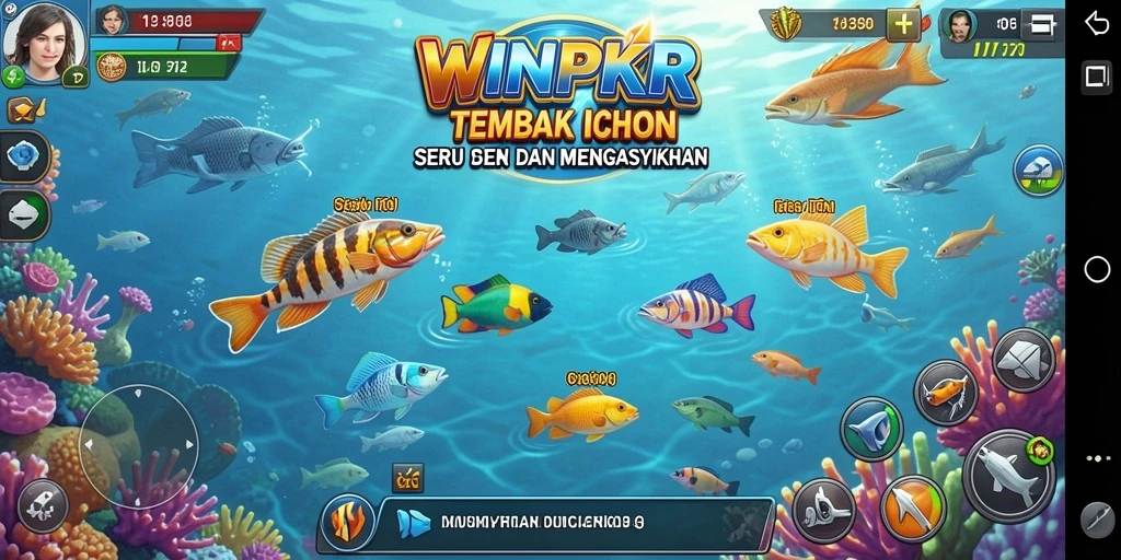 Screenshot gameplay menunjukkan aksi seru Tembak Ikan.